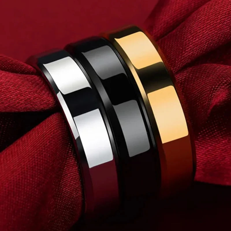 Customized Rings Engraved With Your Name Logo Text Signature Handwriting Men Lady Unisex Stainless Steel Titanium Ring